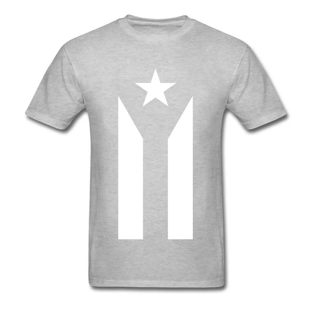 Tees Custom Tops & Tees Summer Dominant Casual Short Sleeve All Cotton Crewneck Men's T-Shirt Casual Free Shipping Puerto Rico Black White Protest Flag grey