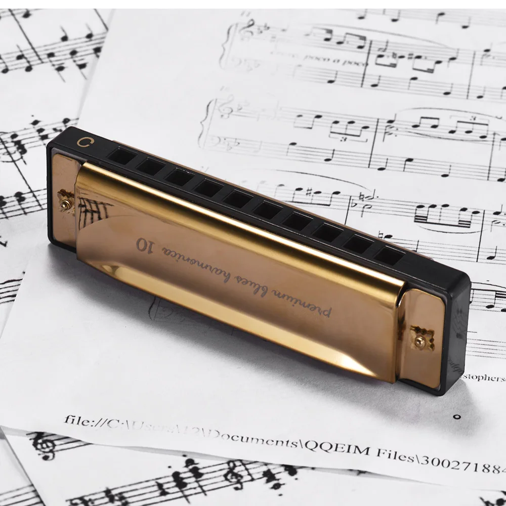 Ключ C Diatonic губная гармоника мундора с ABS тростниковые зеркальные поверхности дизайн 10 отверстий Губная гармошка для блюза для начинающих студентов