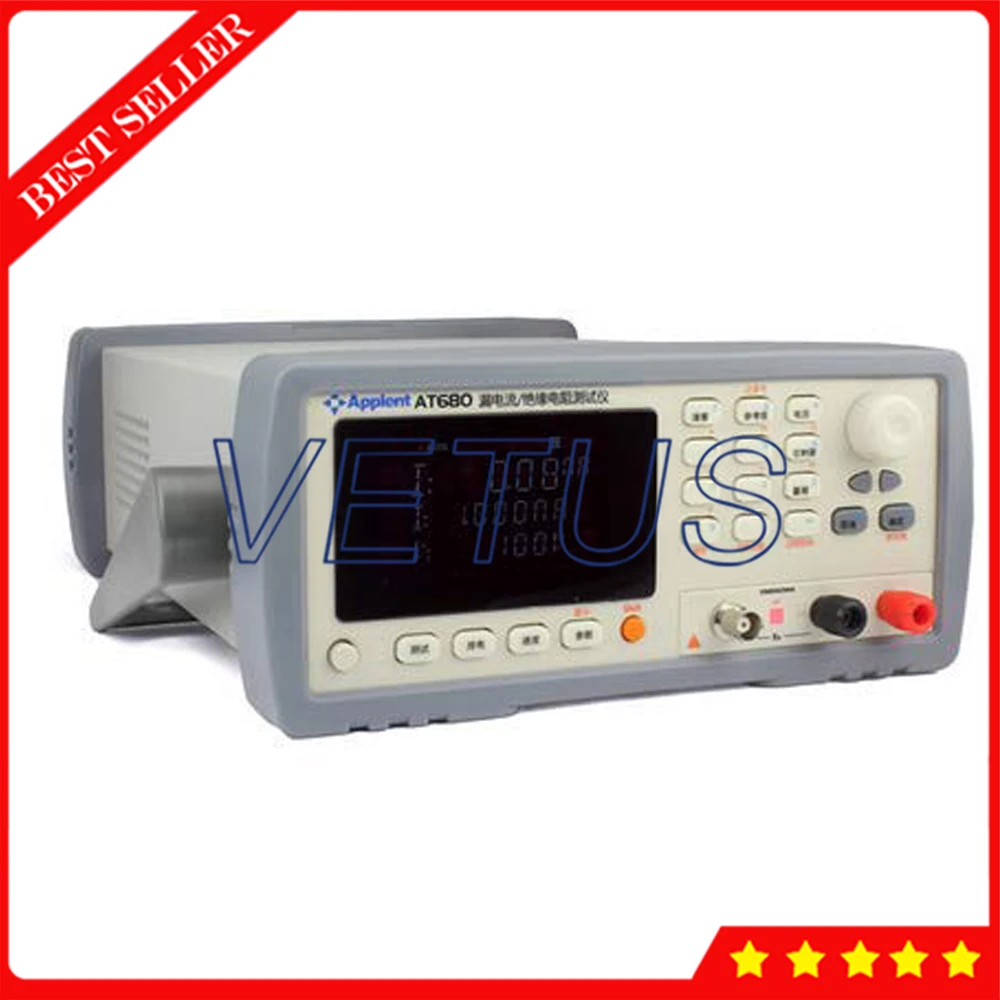AT680 200mA Макс измеритель тока утечки цифровой емкости изоляции с 1V до 650VDC выходное