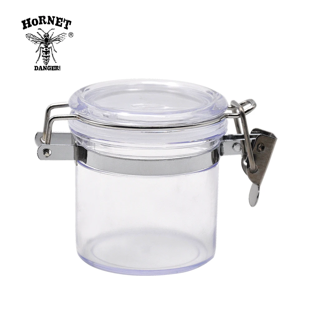 HORNET Transparent Acrylic Airtight Stash Jar 2.17 Inches Multi-Use Vacuum Seal Portable Storage Container for Tobacco Herbs