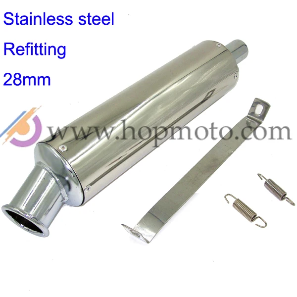 28mm Dirt Bike Pit Bike Refitting Exhaust Pipe Muffler with Stainless