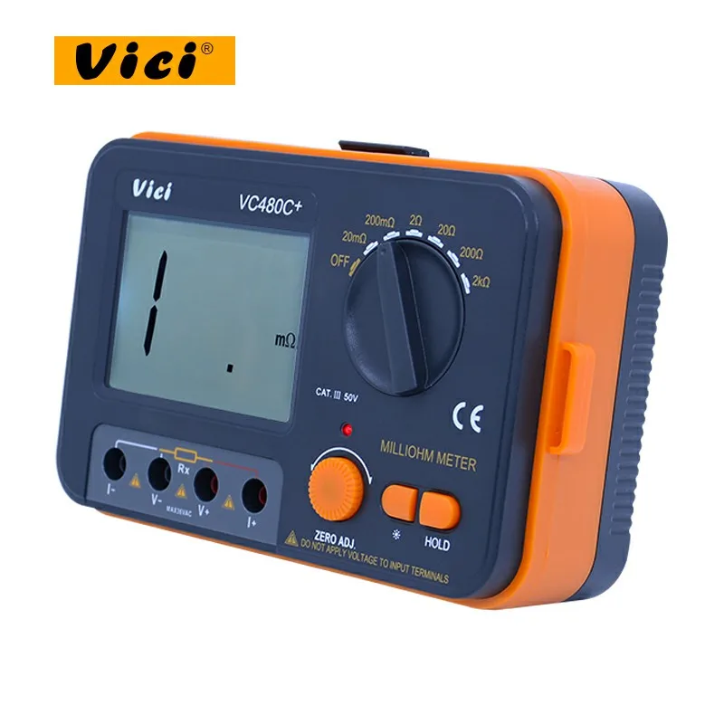

VC480C+high presion 3 1/2 Digital Milli-ohm Meter multimeter with 4 wire test accuracy Back light can measure the low impedance