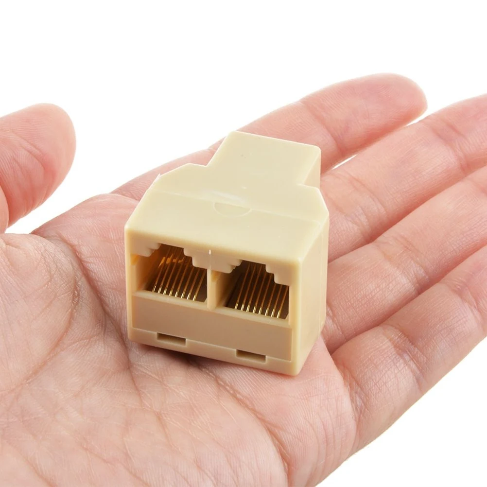 10pcs PC RJ45 CAT 5 6 LAN Splitter Connector RJ45 Splitter