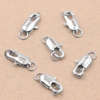 

Jewelry Making 10pcs/lot Lobster Clasps Hooks Connectors Spring Snaps Button Finding Part DIY Necklace Bracelet Accessories A899