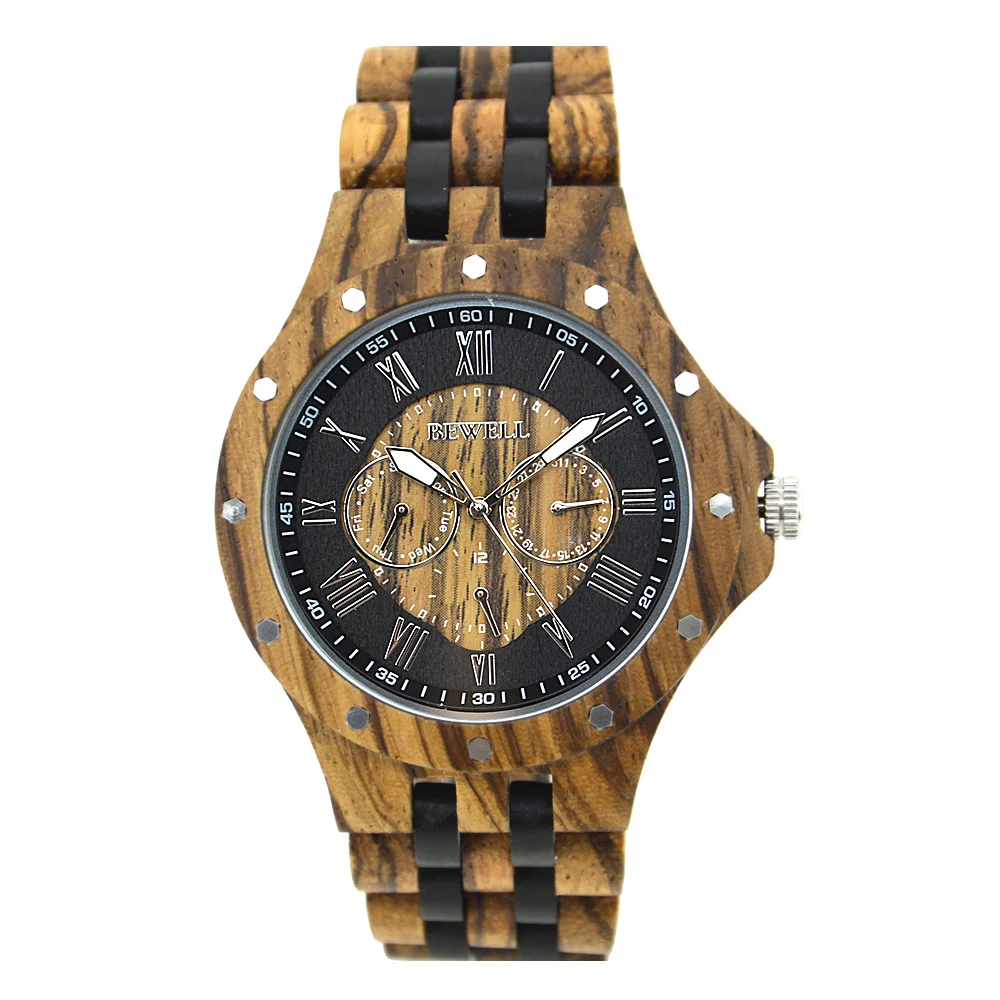 BEWELL WOODEN WATCH