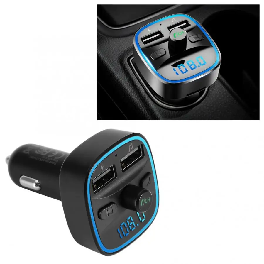 2 usb порта для зарядки Автомобильный fm-передатчик Bluetooth USB MP3 в режиме реального времени Автомобильный дисплей напряжения araba aksesuar аксессуары voiture