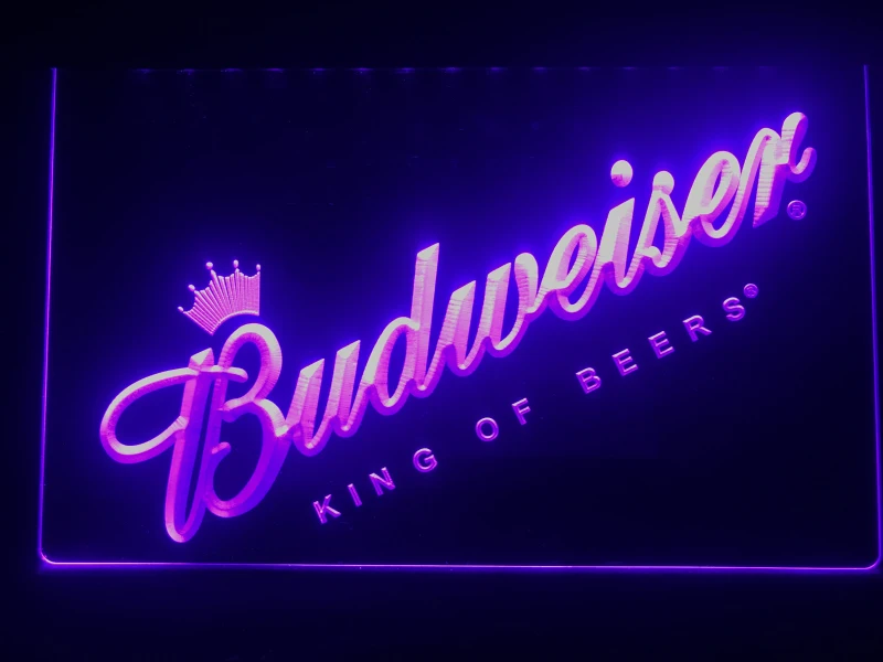 002-пиво budweiser Bar Pub Club светодиодный неоновый знак