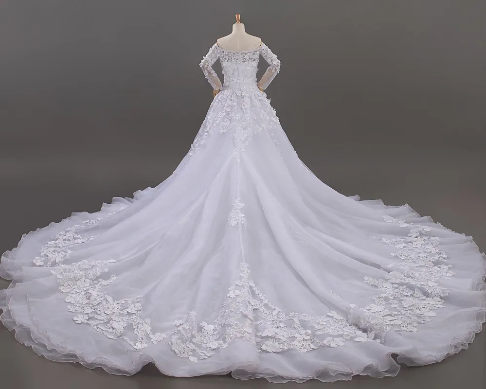 Свадебное платье Vestido de noiva бальное платье с длинными рукавами принцесса свадебное платье 495