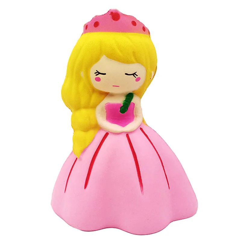 coloful jumbo Deer Cake Squishy slow rising antistress toy stress relief toy for children boys girls adults autism squeeze toy - Цвет: princess-3
