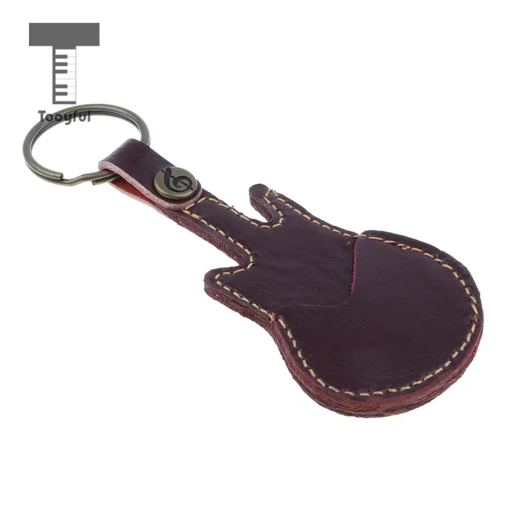 1 Piece Guitar Pick Plectrum Case Bag Keychain Key Fob Bag Ukulele Guitar String Instrument Parts