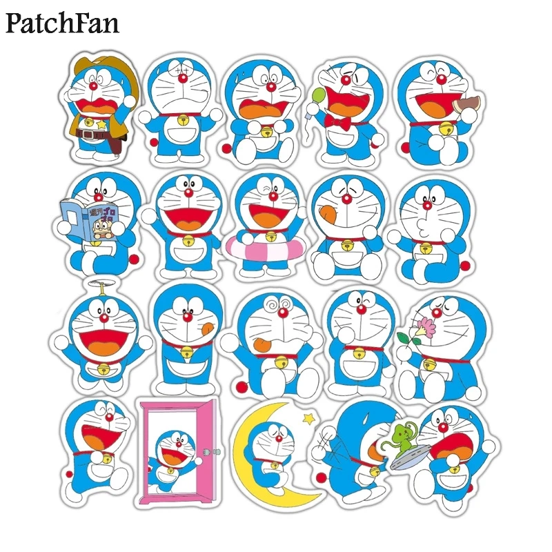 12 компл./лот Patchfan 61 шт./компл. Doraemon забавные ПВХ наклейки для diy украшения дома скрапбукинга багажа ноутбука стены гитары A1766