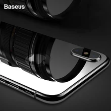 Baseus 0,3 мм Защитная пленка для задней панели iPhone X 9 H, закаленное стекло для iPhone X, ультратонкая Защитная пленка для задней панели