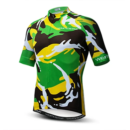 Спортивная кофта weimostar для мотоспорта мужские майки mtb дорожные рубашки для велоспорта короткий рукав Ropa Ciclismo Одежда для велосипедных гонок топы зеленый синий красный - Цвет: CD6102