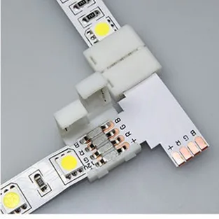 20 шт./лот без пайки 4PIN 10 мм 5050 RGB Светодиодная лента Разъем PCB Бесплатная