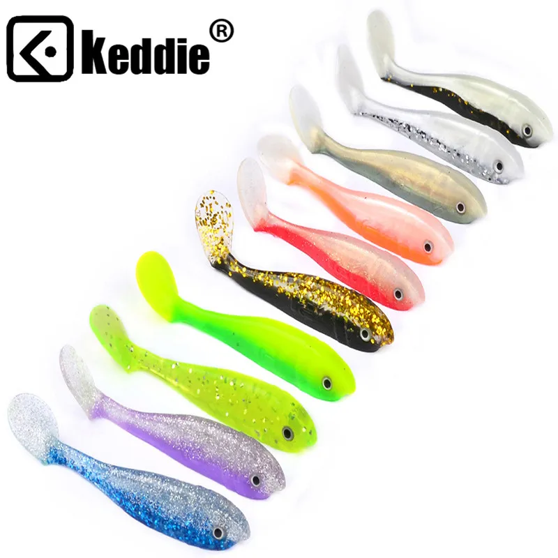 

10Pcs/lot Silicone Soft Fishing Lure Crankbait Swimming Worms 9CM-5.5g Shad Fly Sea Fishing Rubber Maggots For Lake River Pesca