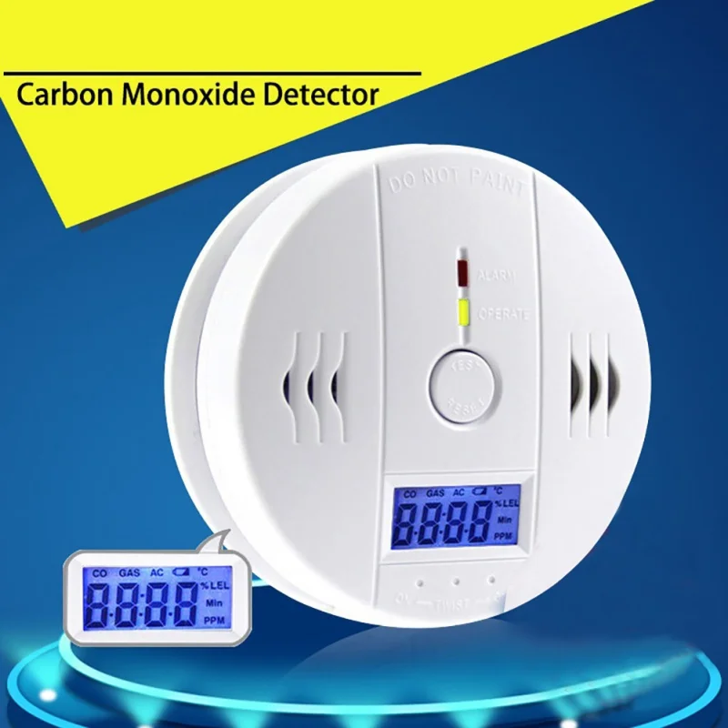 

CO Gas Sensor Detector Carbon Monoxide Poisoning CO Alarm Detector LCD Photoelectric Independent 85dB Warning High Sensitive