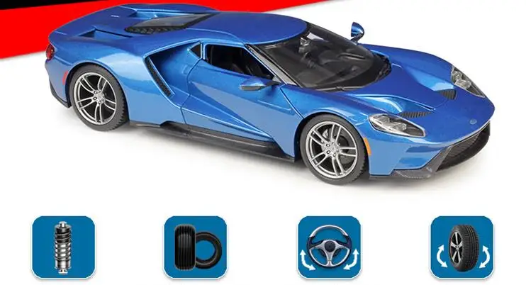 1:18 сплава игрушки спортивный автомобиль, высокая моделирования Ford GT, передовые Коллекционная модель литая металлическая модель игрушка автомобиля