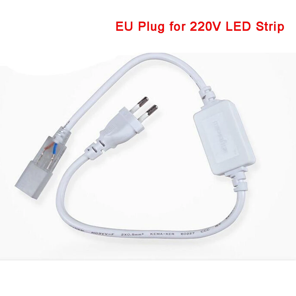 

EU Plug for AC220V LED Strip SMD5050 SMD2835 SMD3014 AC 220V LED Strip