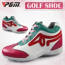 Pgm обувь для гольфа Женская Водонепроницаемая дышащая Нескользящая высокая обувь шнурки Спортивная Шипованная обувь B2856