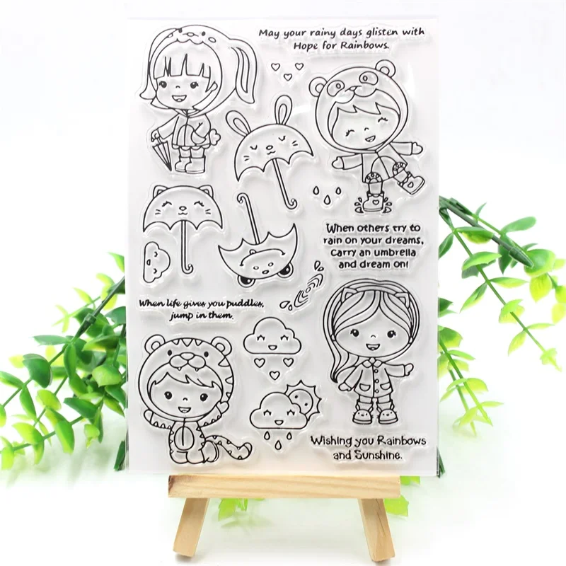 

YPP CRAFT Little Girl Transparent Clear Silicone Stamps for DIY Scrapbooking/Card Making/Kids Crafts Fun Decoration Supplies 429