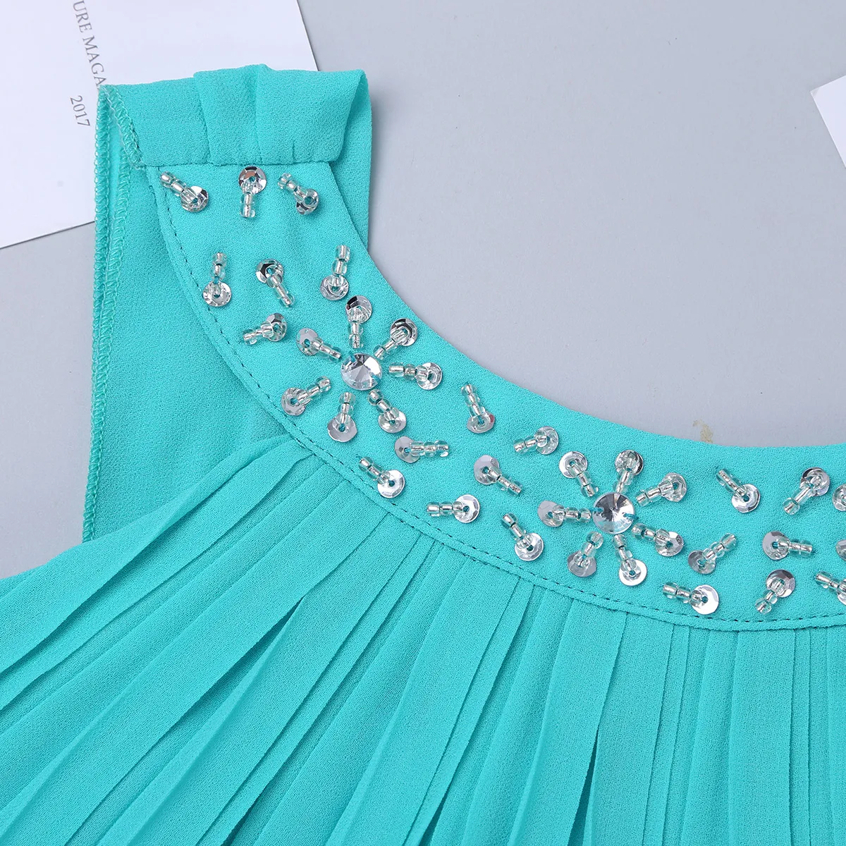 Girls Dress Princess Costume Kids Clothes iEFiEL Kids Girls Children Teenager Wedding Princess Dress Elegant Party Pageant Formal Flower Shaped Rhinestone Chiffon Dress