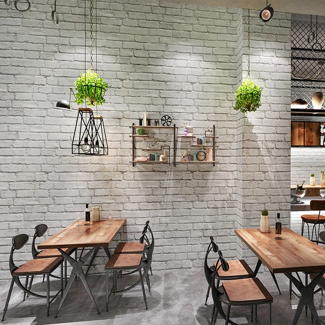 Modern Simple 3D White Brick Pattern Wallpaper - Image 4