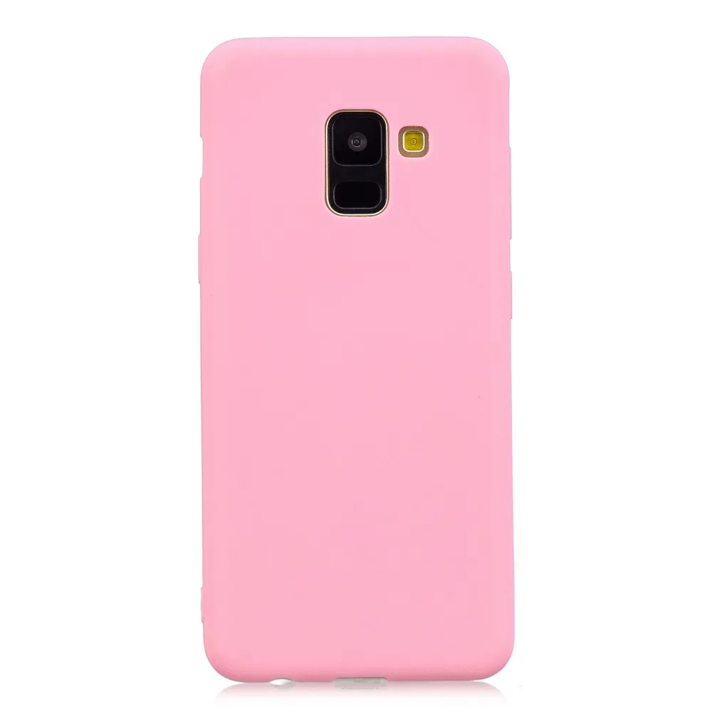 Чехол для Samsung A8 + Plus 2018 карамельный цвет Galaxy A6 J4 J6 S8 S9 чехол Capinha funda Etui |