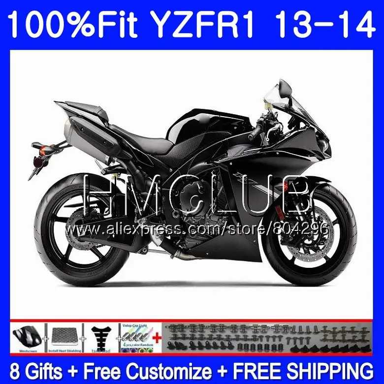 

Injection Body For YAMAHA YZF R 1 YZF 1000 YZFR1 13 14 112HM.22 YZF-1000 YZF-R1 13 Gloss black YZF1000 YZF R1 2013 2014 Fairing