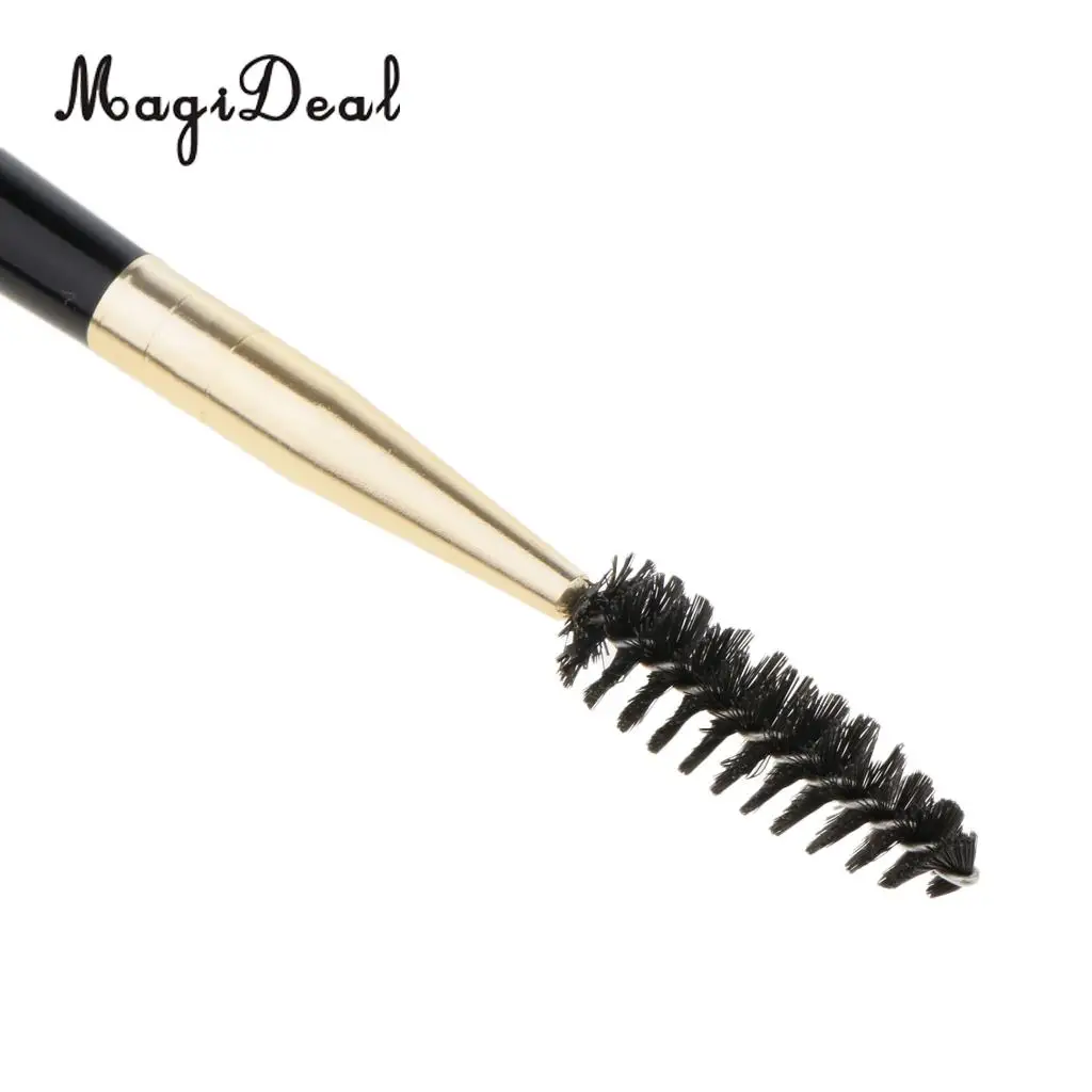 MagiDeal Reusable Mascara Wands Makeup Lash Extension Liner Brush Spiral Wood Handle Eyelash Extension Tools