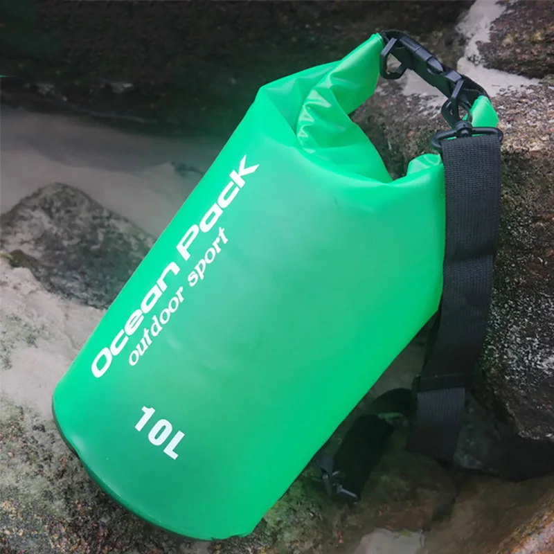 2L green Портативный рафтинг сухой мешок ПВХ водонепроницаемый прозрачный плавательный хранения сумка океан пакет для треккинга вверх по тесту путешествия - Цвет: 2L green