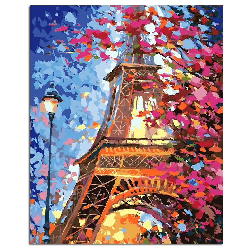 

"Eiffel Tower" DIY Painting By Number Picture By Numbers Digital Oil Painting Wall Art Decor Picture