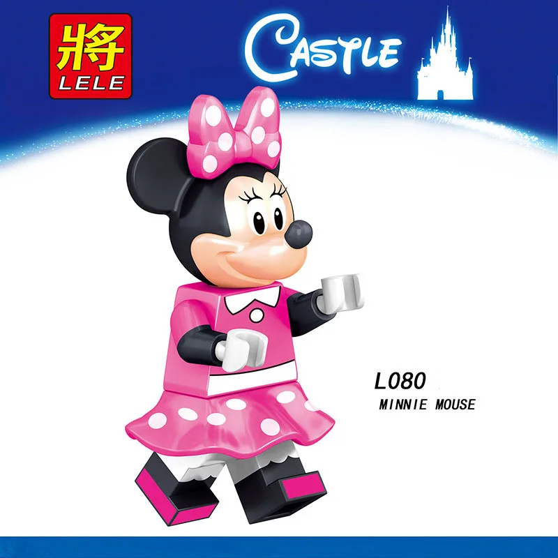 

Single Sale Legoinglys Cartoon Mini Figure DUCK TINKER BELL MINNIE MICKEY MOUSE Building Blocks Learning Toys For Children Gifts