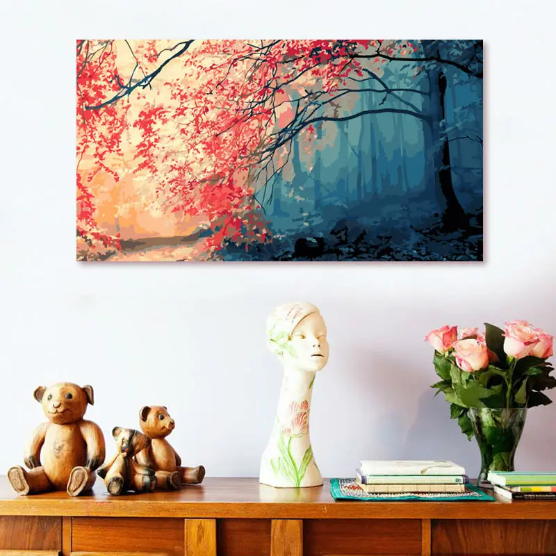 

diy oil painting The maple diy digital painting digital paint by numbers modular painting home decor for living room