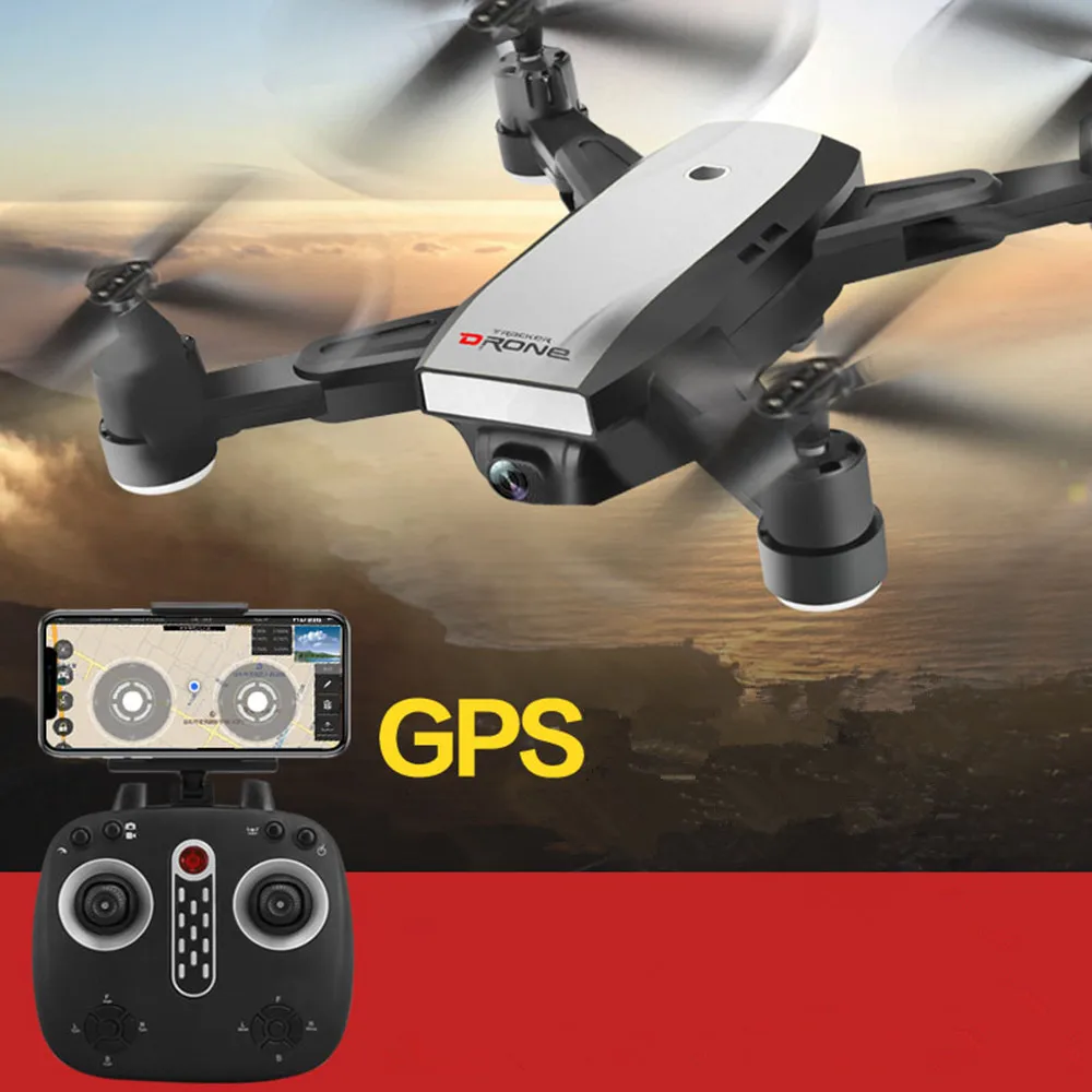 Gps 720 P складной Радиоуправляемый Дрон 2.0MP wifi FPV камера 2,4G 4CH Квадрокоптеры регулируемый угол gps позиционирование высота удержания 3D прокатки