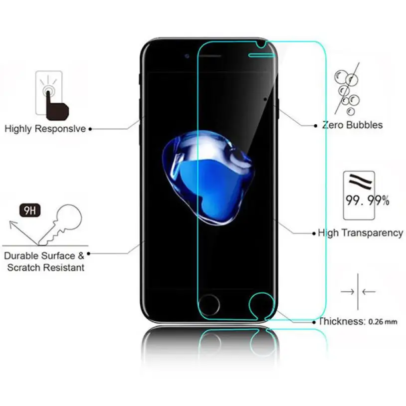 HIPERDEAL Новый Прозрачный Премиум Закаленное стекло экран протектор плёнки для iPhone 8 4,7 дюймов 18Jan31 Прямая поставка