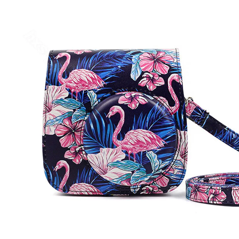 Fujifilm Instax Mini 8 Mini 9 Camera Protector, PU Leather Pouch Instant Film Camera Accessories, Shoulder Strap Camera Bag