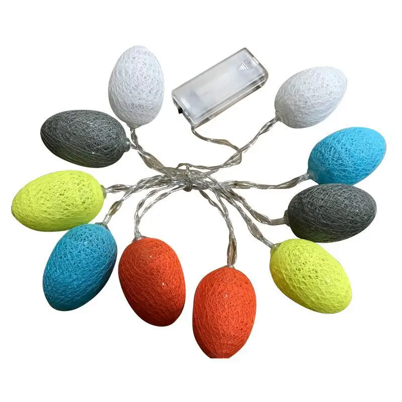 1.8M 10LED 3 Color Egg String Light Chicken Lamp Balcony Bedroom Garland Home Easter Decoration For Party LED Lamp Light