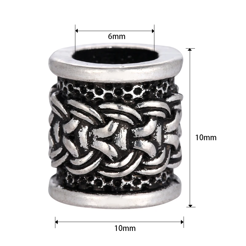 

Vikings Textured Beads Charms Findings for Necklace Bracelet Jewelry Making for Dread Hair Beard Beads C-93