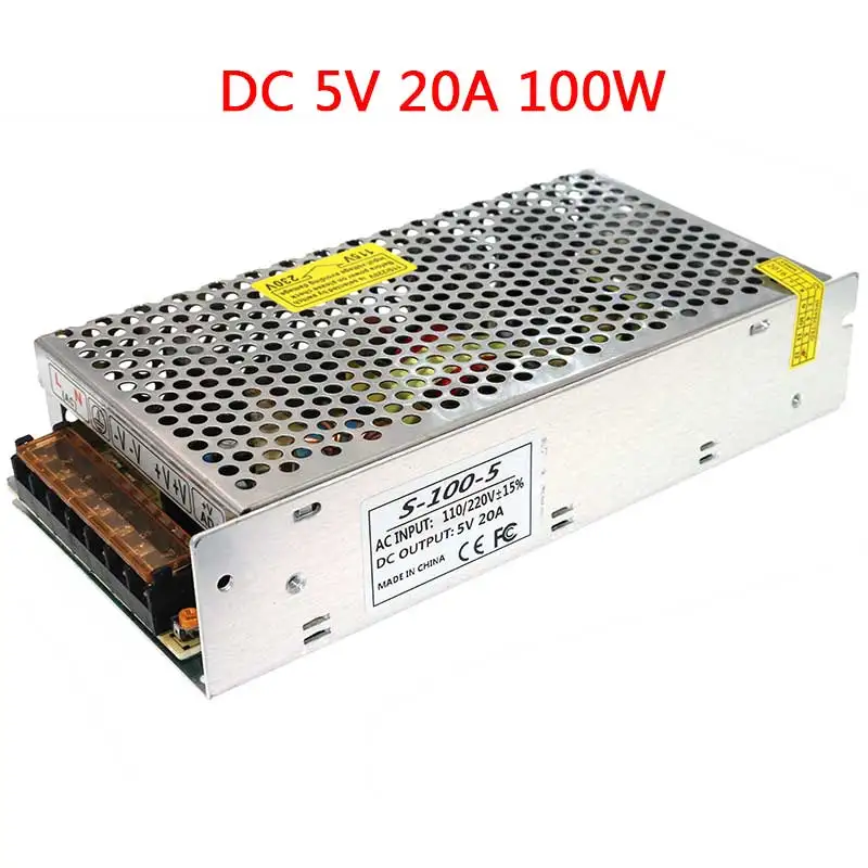 Источник питания AC 110 V-220 V к DC 5V 12V 24V 1A 2A 3A 5A 10A 15A 20A 30A 50A светильник трансформатор для светодиодных лент светильник