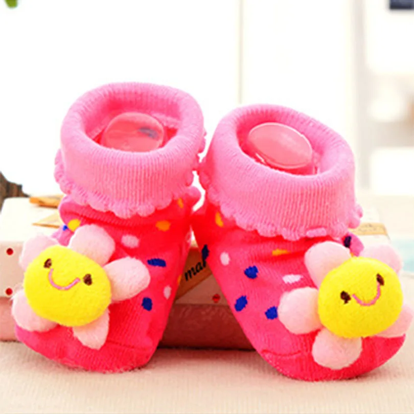 Новые детские носки для малышей унисекс симпатичный милый мультяшный Имитация обуви хлопковые носки нескользящие носки для малышей - Цвет: 16
