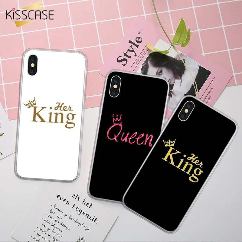 Чехол KISSCASE King с рисунком для Samsung Galaxy S8 Queen чехол S6 S7 Edge S9 Plus A3 A5 A7 2016 J3 J5 J7 2017 чехлы |