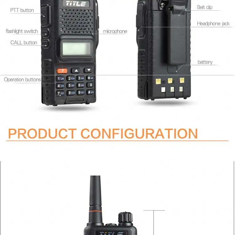 (4 шт.) черный KSUN корпус радиостанции UV-K5 двухдиапазонный УКВ 400-520 MHZ fm-радио двухстороннее радио Walkie Talkie