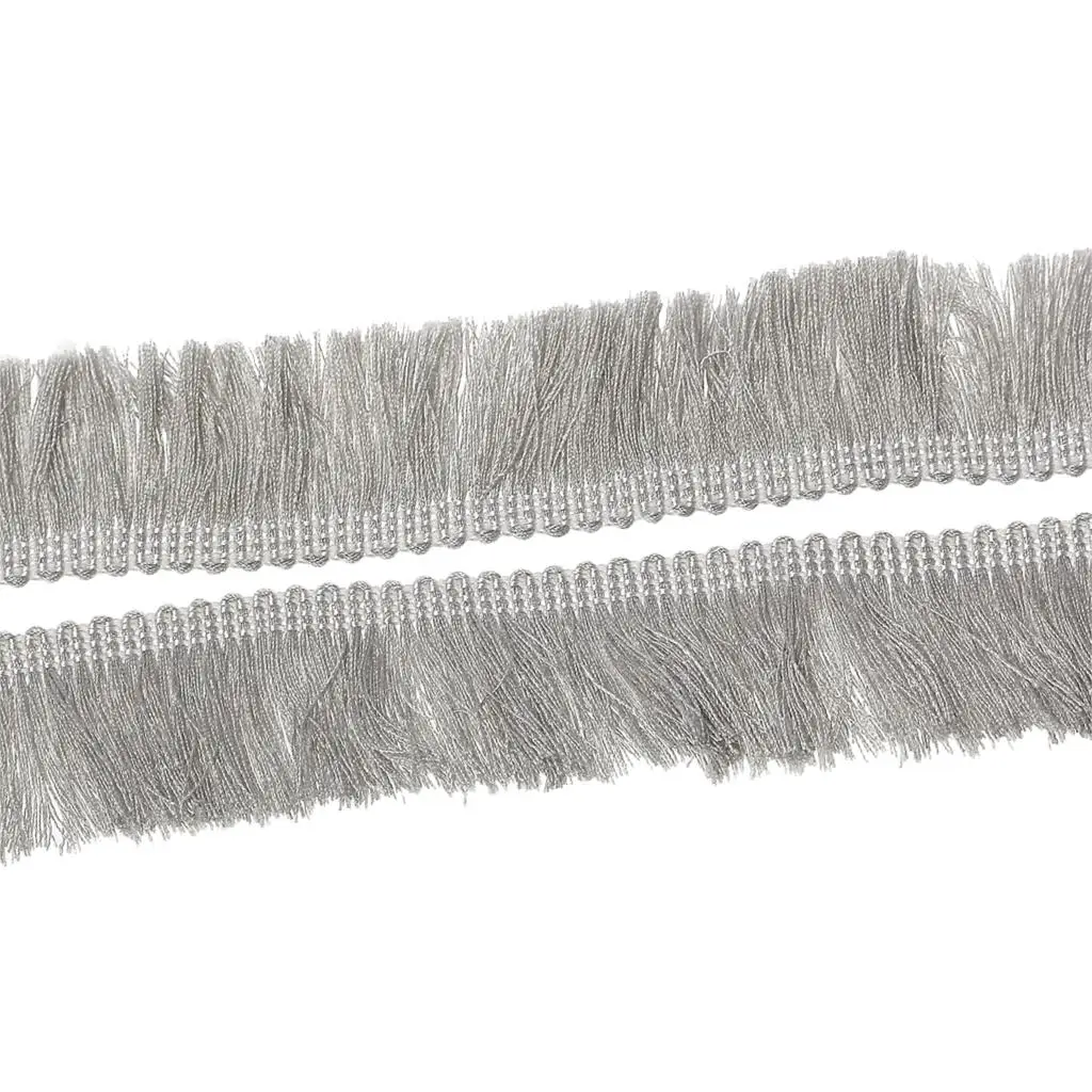 

DoreenBeads Cotton Fringe Tassel Trim Thin Gray 25.0mm(1"),5 M 2015 new
