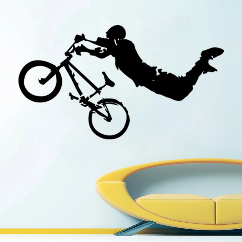 

C212 Giant BMX Bike Bicycle Sport Wall Art Decor Vinyl wall Sticker Decal Boy Room decoration
