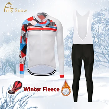 

Winter men long sleeve cycling clothing kit 2020 thermal fleece jersey set mtb bicycle bike clothes skinsuit uniform suit outfit