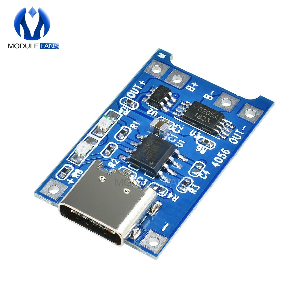 Type-C USB 10 шт. Micro USB 5 в 1 а 18650 TP4056 TC4056A TC4056 литиевая батарея зарядное устройство Модуль зарядная плата с защитой двойные функции - Цвет: Type-C USB