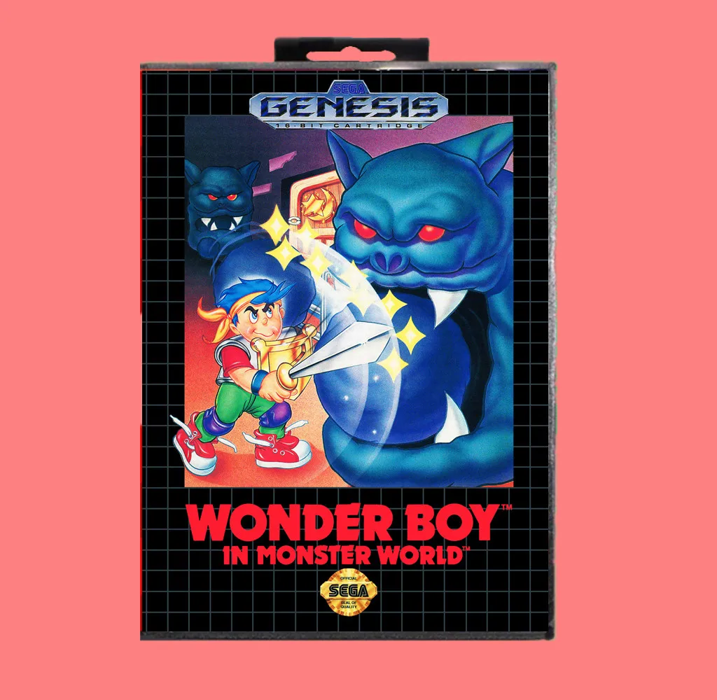 

Wonder boy in monstered world 16 Bit MD Game card with Retail Box For Sega Genesis & Mega Drive