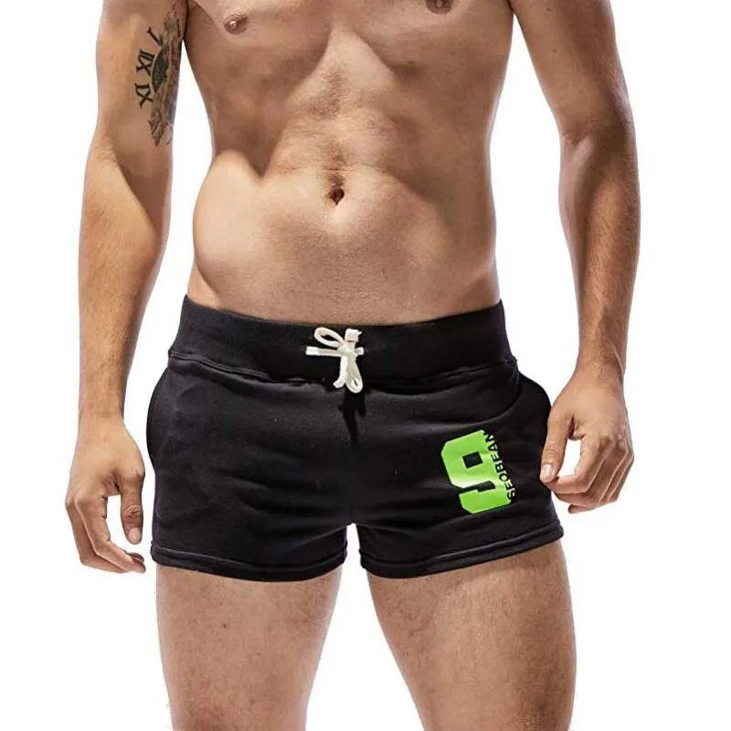 Casual Men's Short with Inside Pocket Jogger Shorts Breathable Cotton