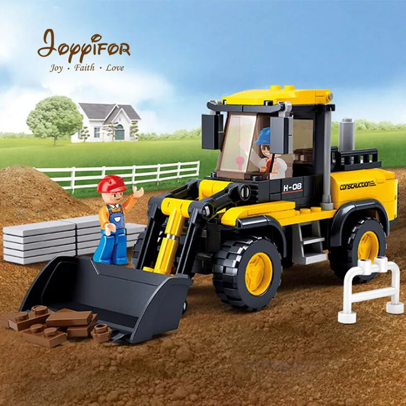 

Joyyifor City Engineering series Road Roller Excavator Forklift Truck Vehicles LegoeINGly Building Blocks Kit Toys for Kid Gift