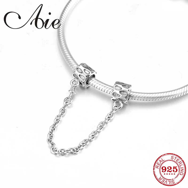 

Fashion Creative 925 Sterling Silver for women gift fine Safety Chain Beads Fit Original Pandora Charms Bracelet Jewelry making